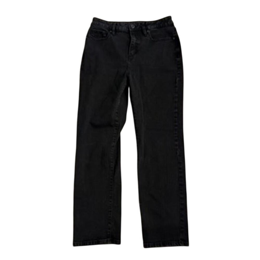 Style&Co. Women's Straight Leg Petite Jeans in Black, Size 10P